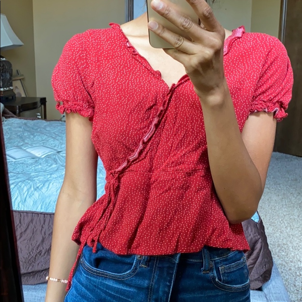 Red blouse